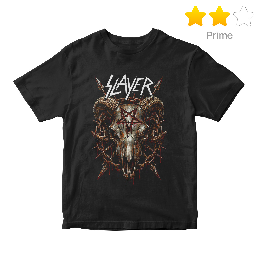 Nome do produto: Camiseta Prime Slayer | Pentagram Skull