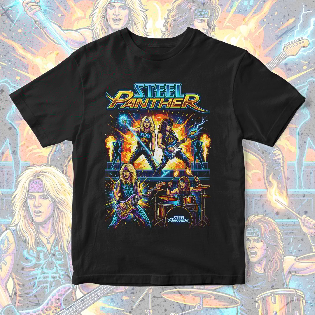 Nome do produto: Camiseta Steel Panther | Glam Explosion