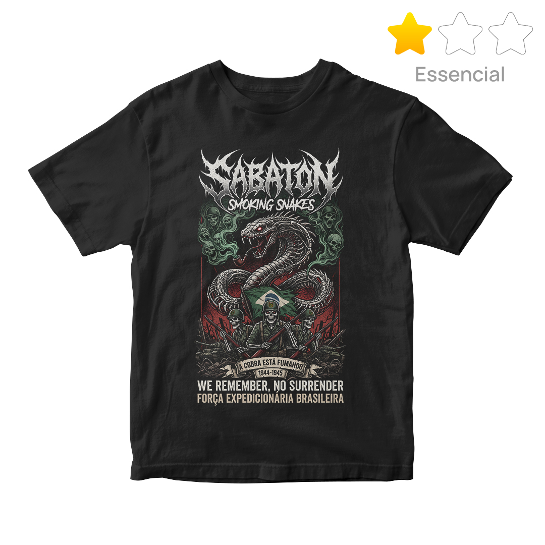 Camiseta Essencial Sabaton | Smoking Snakes #3