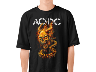 Nome do produto Camiseta AC/DC | Highway Skull