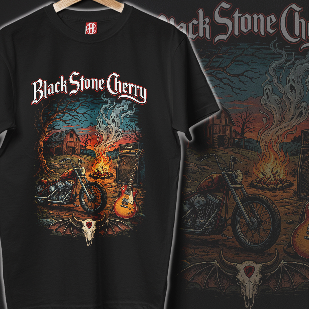 Camiseta Essencial Black Stone Cherry | Midnight Rider