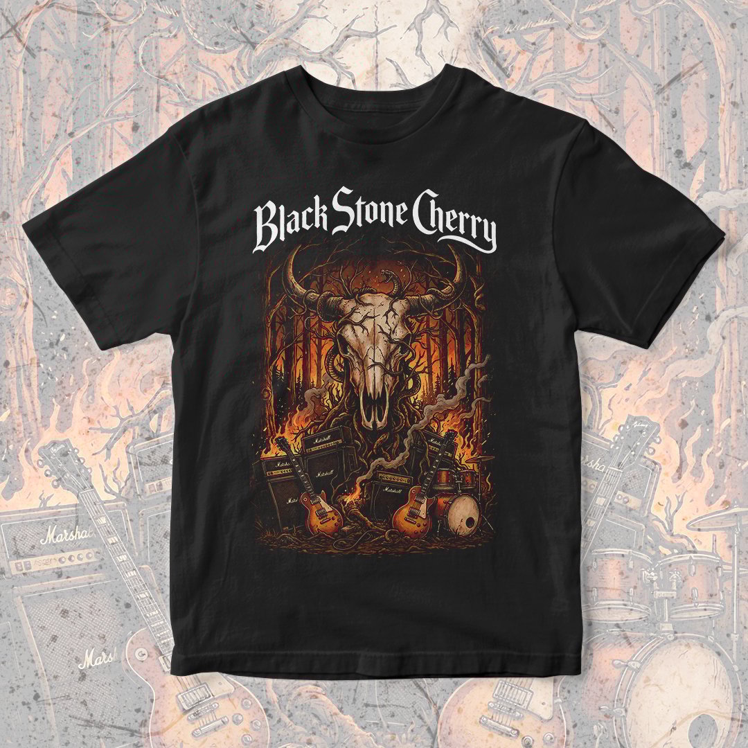 Nome do produto: Camiseta Black Stone Cherry | Blazing Roots Concert