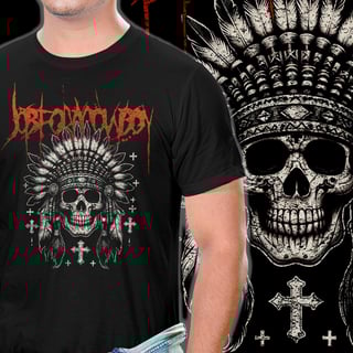 Nome do produto Camiseta Job For A Cowboy | Warchief’s Demise