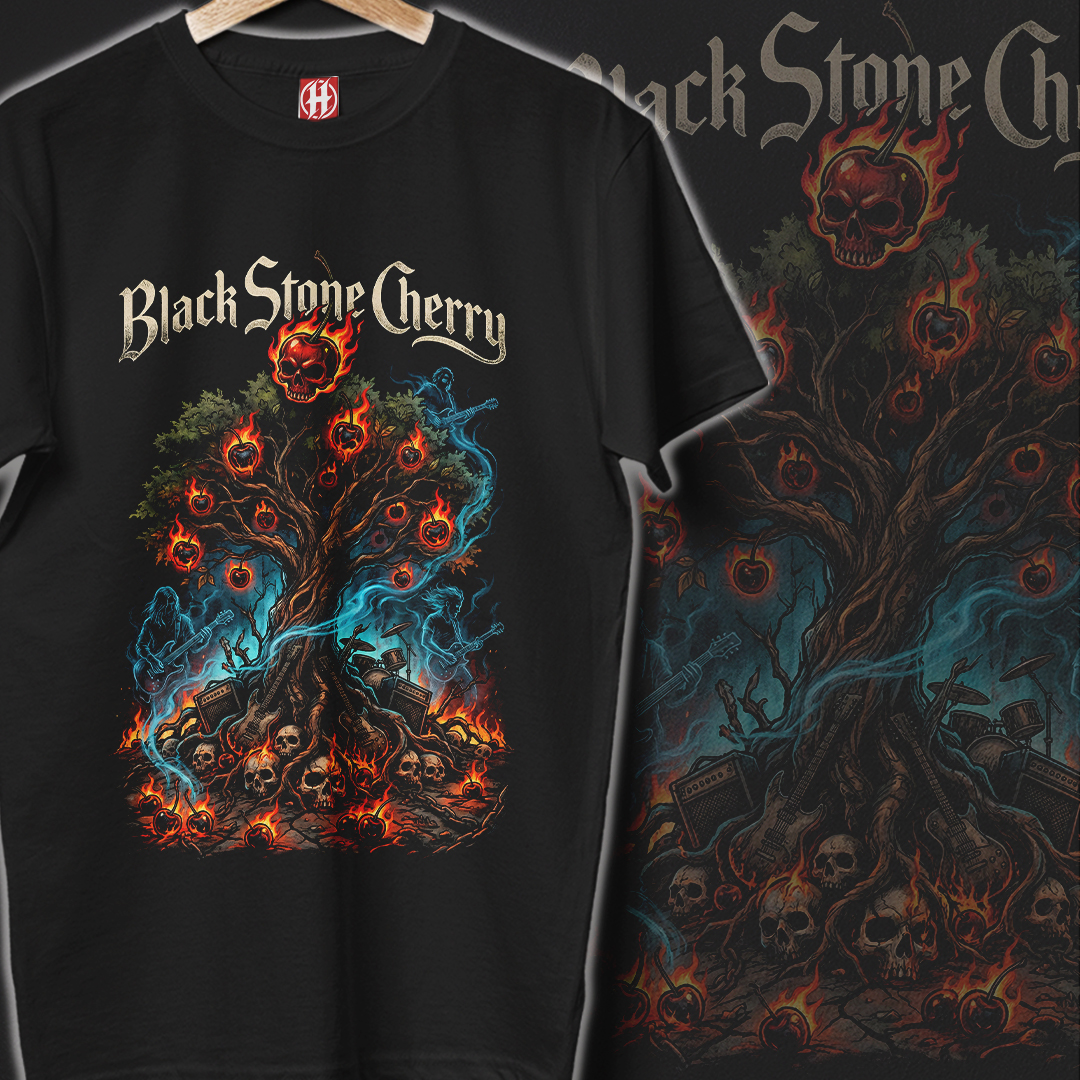 Camiseta Essencial Black Stone Cherry | Infernal Blossom