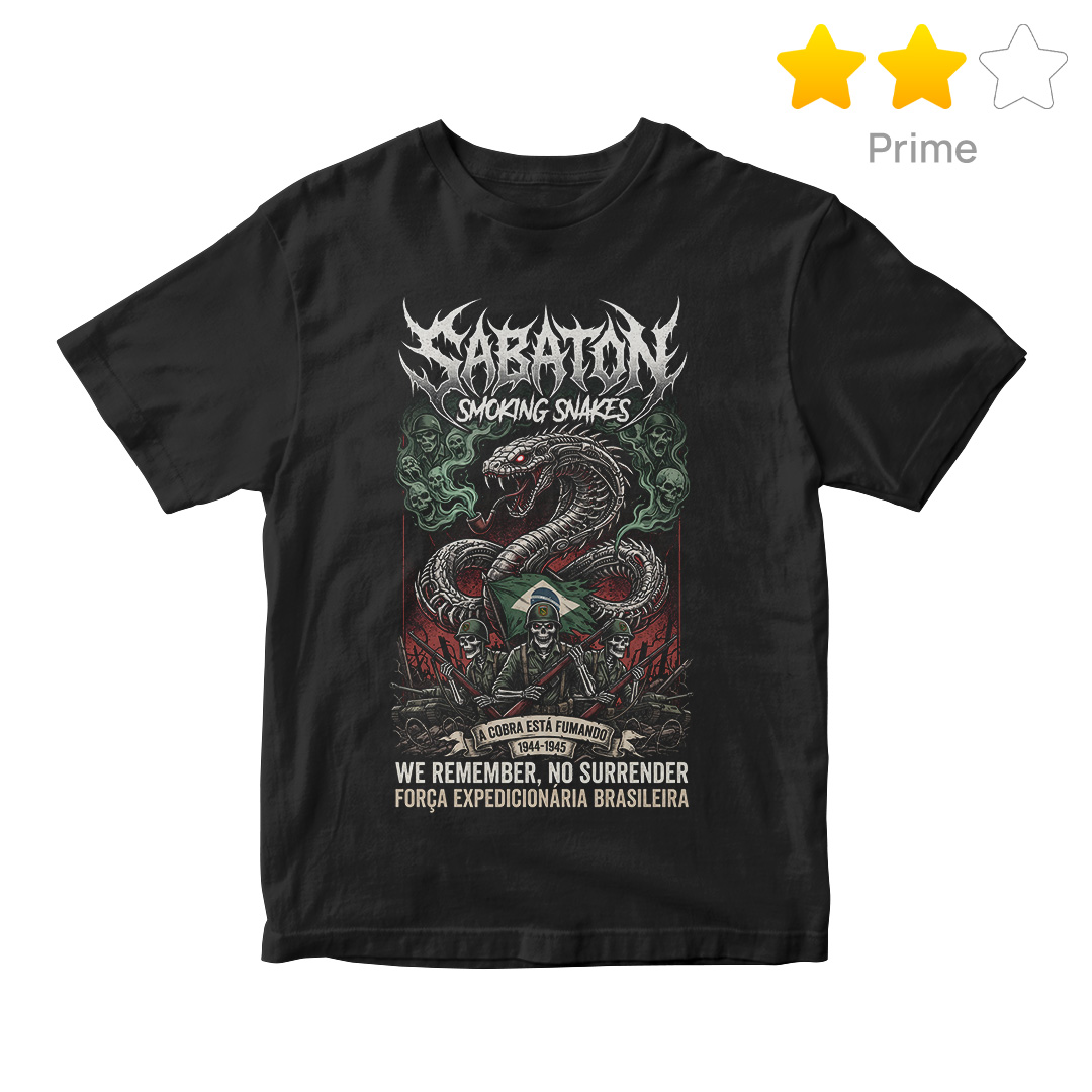 Nome do produto: Camiseta Prime Sabaton | Smoking Snakes #3
