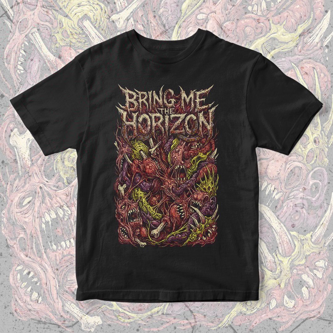 Nome do produto: Camiseta Bring Me The Horizon | Flesh and Bone
