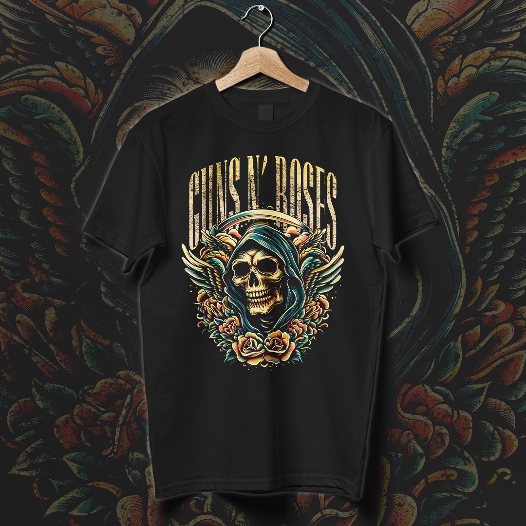 Nome do produto: Camiseta Guns n Roses | Roses For The Reaper
