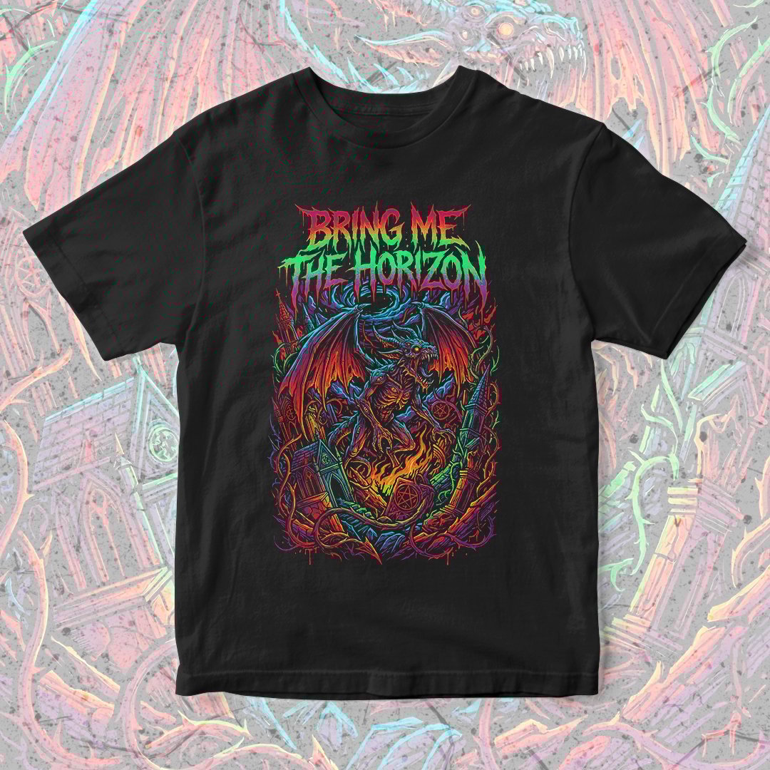 Nome do produto: Camiseta Bring Me The Horizon | Neon Chaos