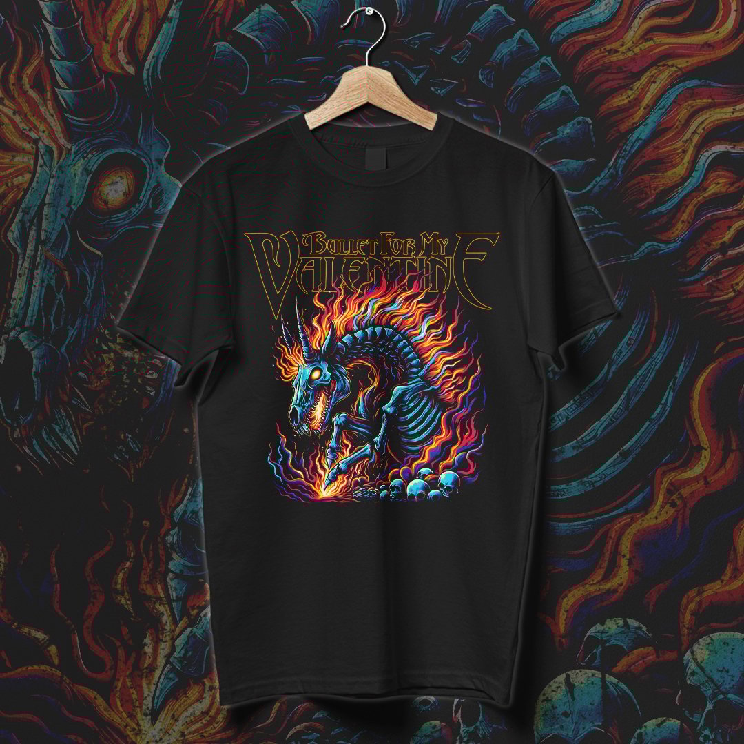 Nome do produto: Camiseta Bullet For My Valentine | Burning Horse