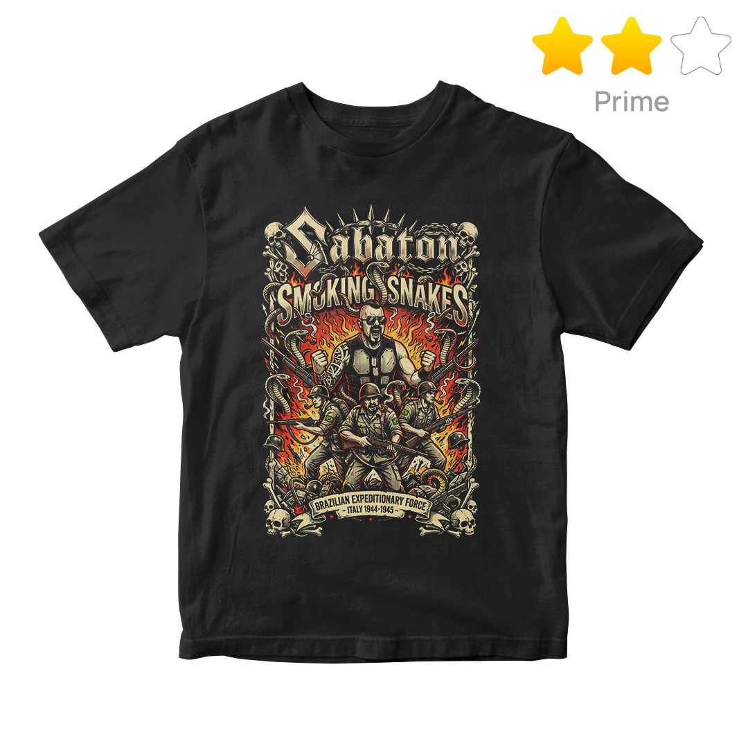 Nome do produto: Camiseta Prime Sabaton | Smoking Snakes #2