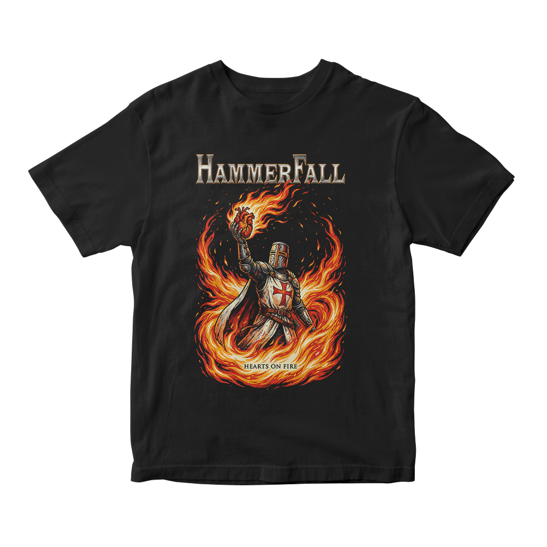 Camiseta Essencial HammerFall | Hearts On Fire