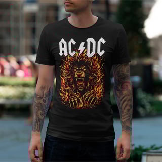 Nome do produto Camiseta AC/DC | Hell Lion