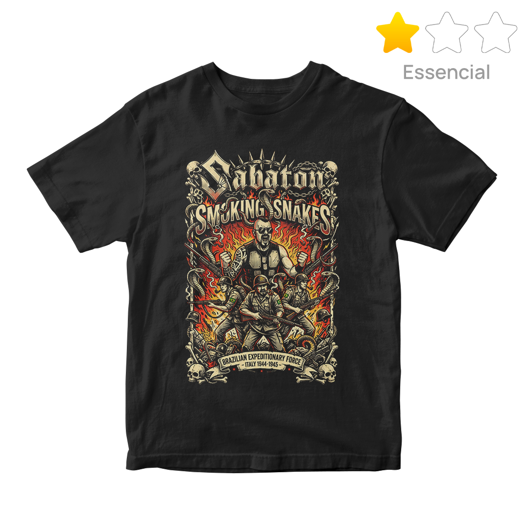 Camiseta Essencial Sabaton | Smoking Snakes #2