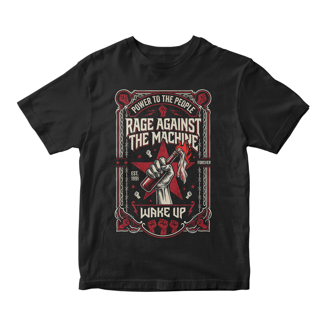 Nome do produto: Camiseta Prime Rage Against The Machine | Wake Up People