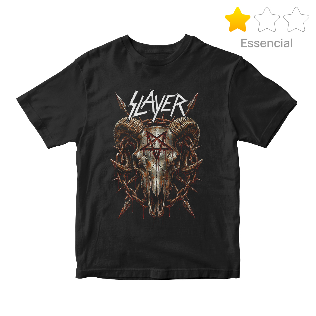 Camiseta Essencial Slayer | Pentagram Skull