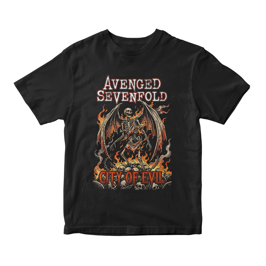 Nome do produto: Camiseta Essencial Avenged Sevenfold | City of Evil