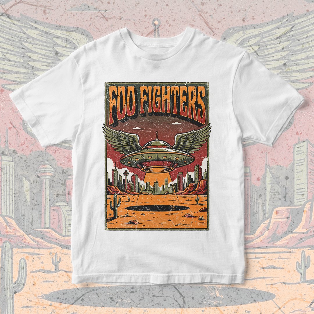 Nome do produto: Camiseta Foo Fighters | Flying Fortress