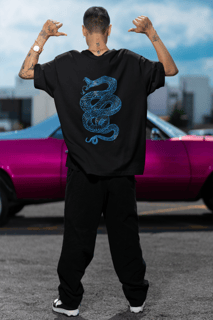 Nome do produto CAMISETA OVERSIZED BLUE SERPENT - COSTAS