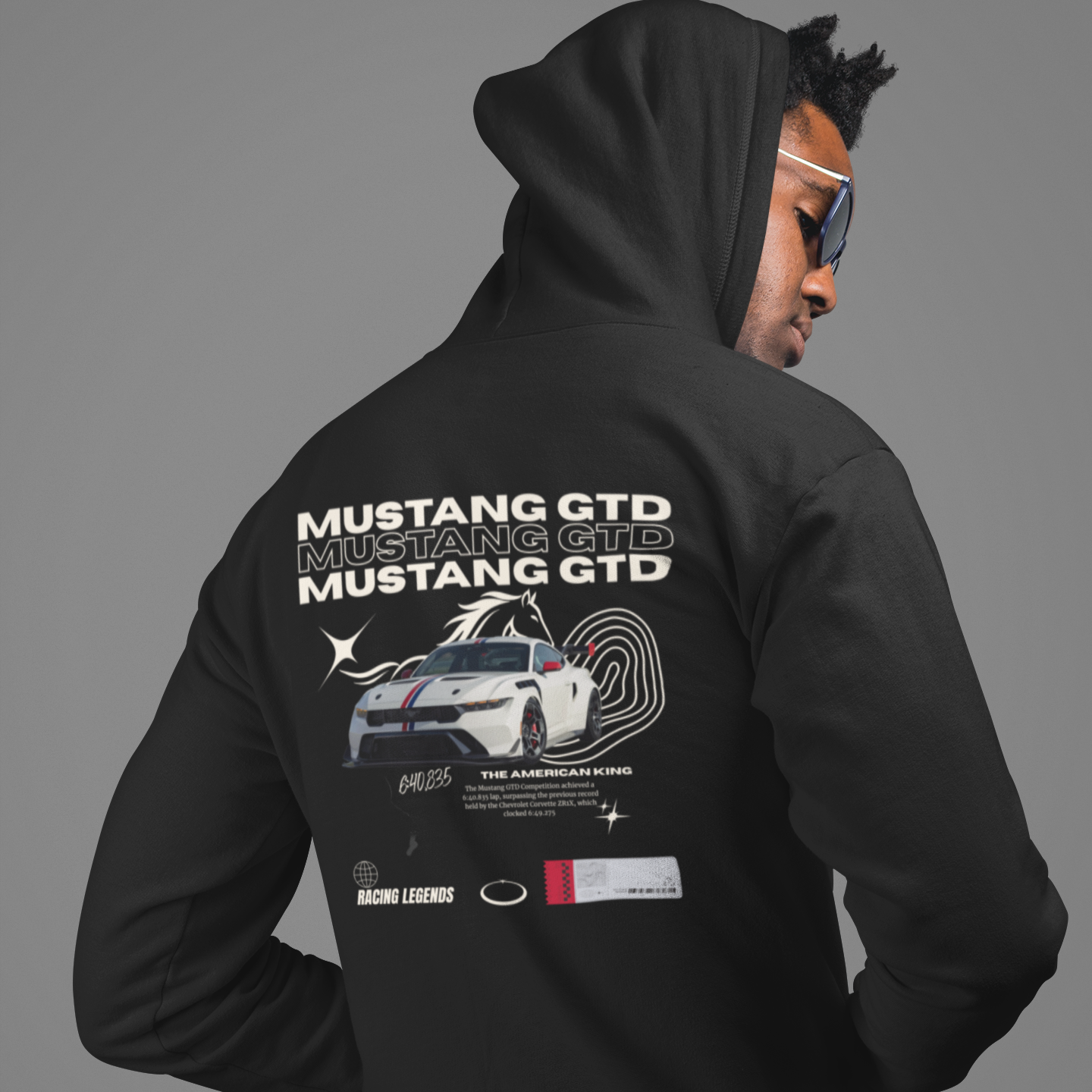 Moletom Canguru Mustang GTD