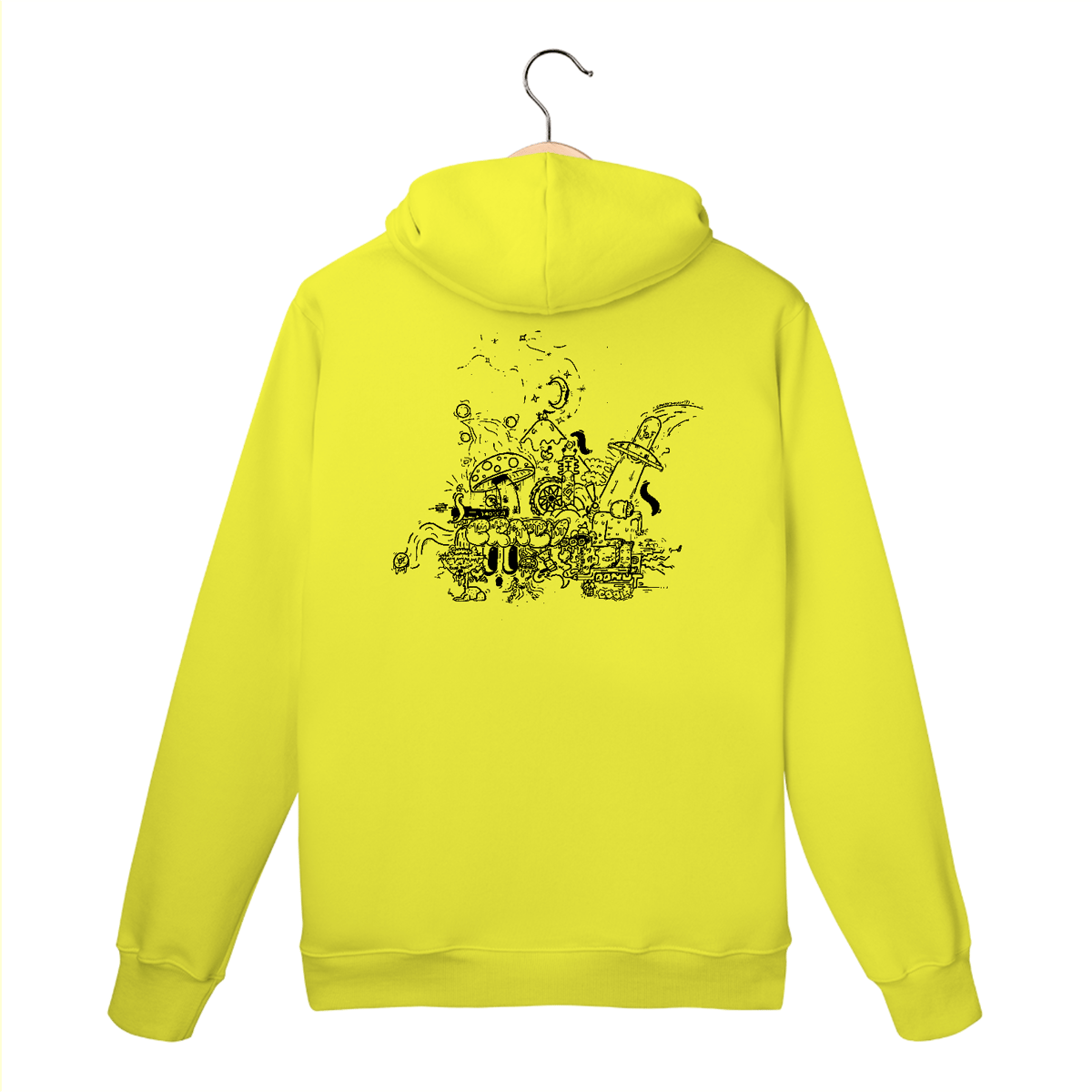 Nome do produto: Moletom Canguru Largo, Moletom com Capuz Streetwear, Moletom Masculino Unissex, Estilo Grafite, Moletom Hip-Hop e Rap, Street Skate e Bike Wheeling ,Rock, Roupa Undeground da Rua - Moletom All Crazy Ravi Signature