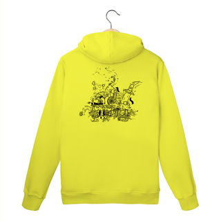 Moletom Canguru Largo, Moletom com Capuz Streetwear, Moletom Masculino Unissex, Estilo Grafite, Moletom Hip-Hop e Rap, Street Skate e Bike Wheeling ,Rock, Roupa Undeground da Rua - Moletom All Crazy Ravi Signature