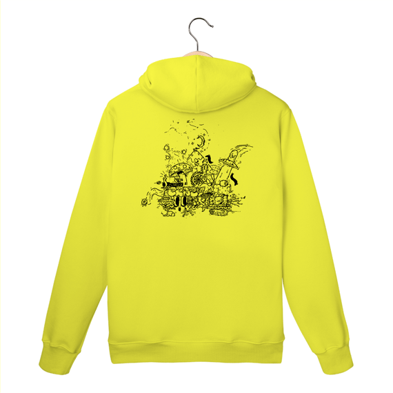 Moletom Canguru Largo, Moletom com Capuz Streetwear, Moletom Masculino Unissex, Estilo Grafite, Moletom Hip-Hop e Rap, Street Skate e Bike Wheeling ,Rock, Roupa Undeground da Rua - Moletom All Crazy Ravi Signature