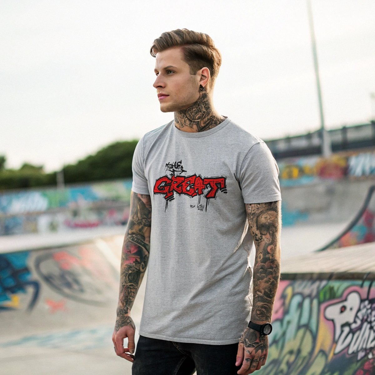 Nome do produto: Camiseta Skate Grafite Quality Unissex - The Great by RAVI