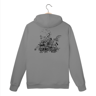 Nome do produto Moletom Canguru Largo, Moletom com Capuz Streetwear, Moletom Masculino Unissex, Estilo Grafite, Moletom Hip-Hop e Rap, Street Skate e Bike Wheeling ,Rock, Roupa Undeground da Rua - Moletom All Crazy Ravi Signature