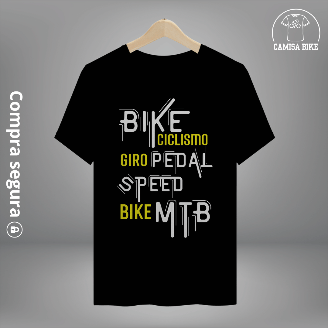 camiseta T-Shirt Prime preta frase bike