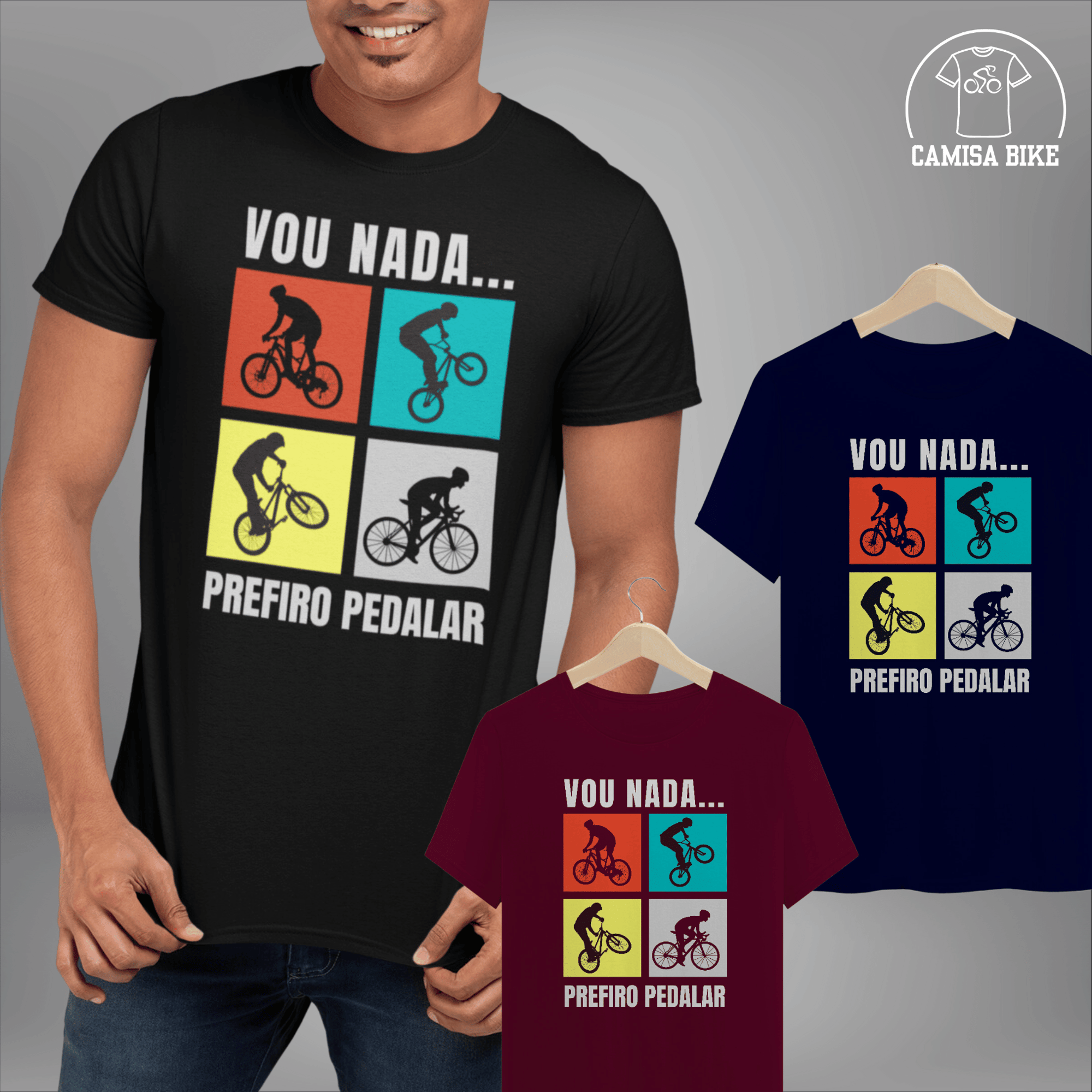 Camiseta bicicleta vou nada