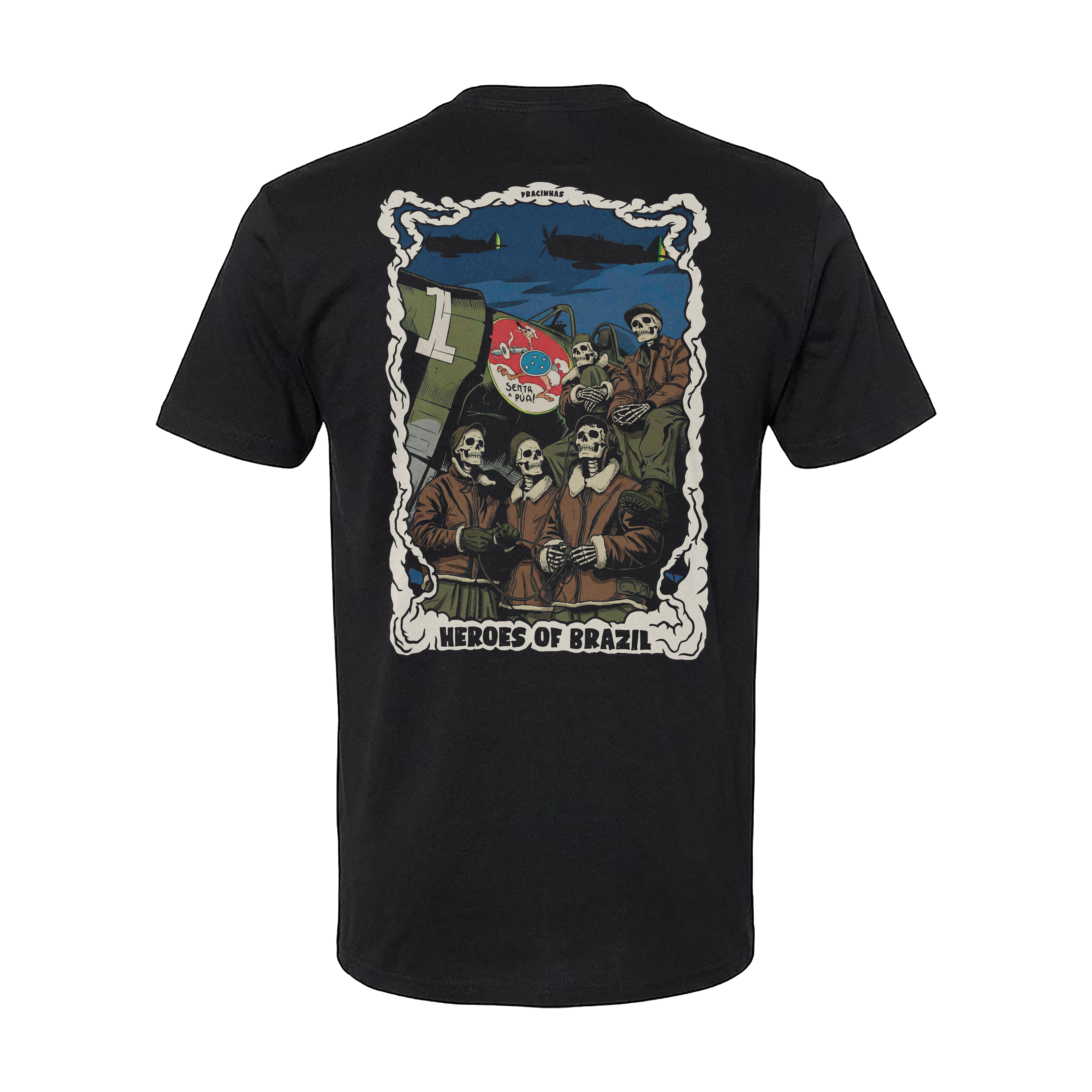Camiseta Heroes of Brazil Senta a Púa