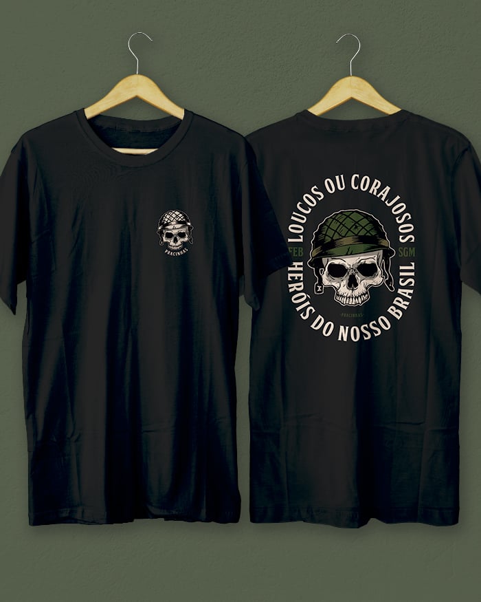 Nome do produto: T-SHIRT PLUS SIZE LOUCOS OU CORAJOSOS