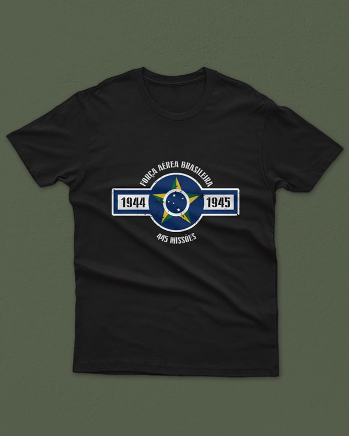 T-SHIRT ESSENTIAL FORÇA AÉREA BRASILEIRA 445 MISSÕES