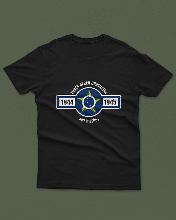 T-SHIRT ESSENTIAL FORÇA AÉREA BRASILEIRA 445 MISSÕES