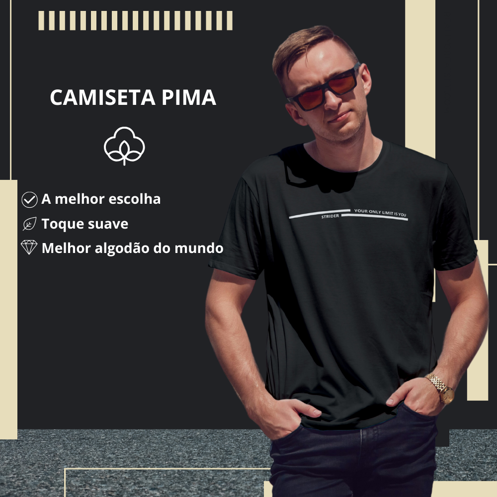 Nome do produto: Camiseta Pima Your Only Limit Is You