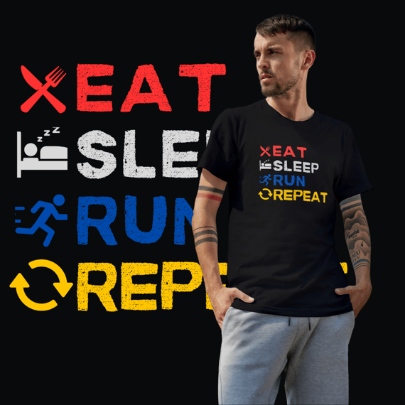 Camiseta Eat Sleep Run Repeat