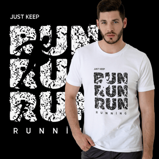 Nome do produto Camiseta Just Keep Running 