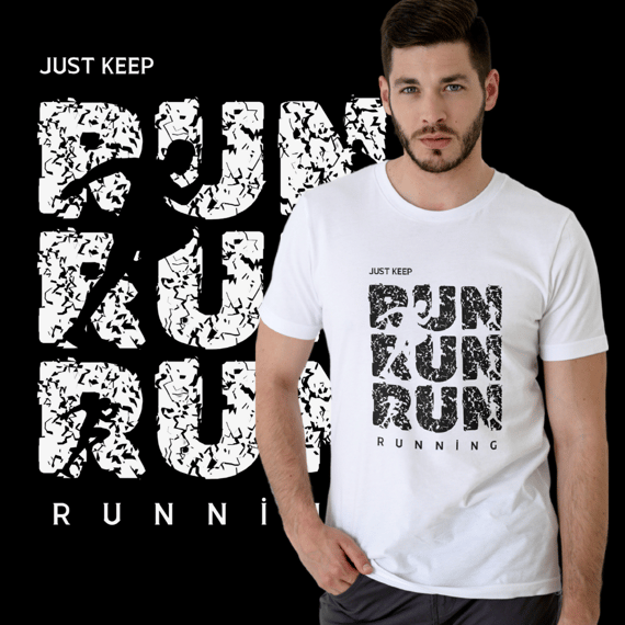Camiseta Just Keep Running 