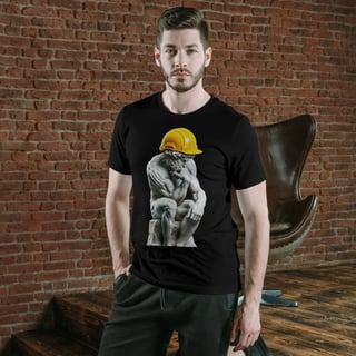 Nome do produto T-Shirt - Estátua Grega Capacete Engenharia