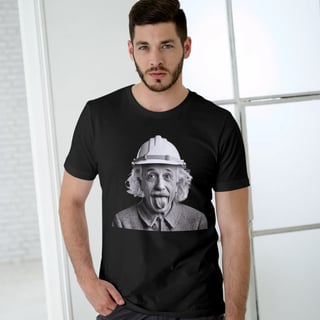 Nome do produto T-Shirt Albert Einstein Capacete Engenheiro