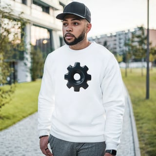 Nome do produto Moletom Fechado Engrenagem Preta