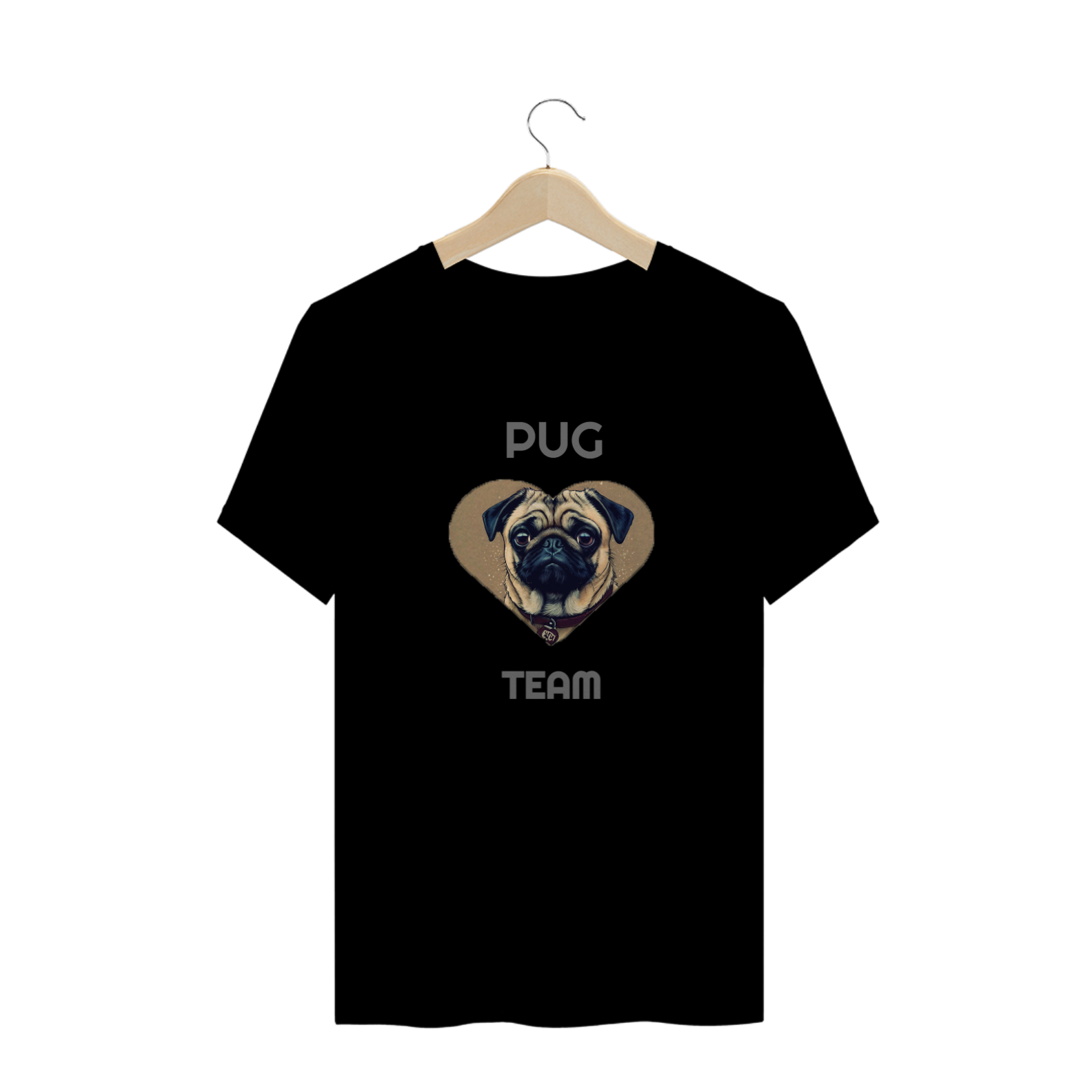 T-Shirt Plus Size "PUG TEAM"