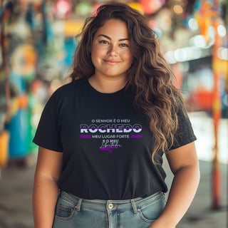 Nome do produto Camisa Plus Size O Senhor é meu Rochedo