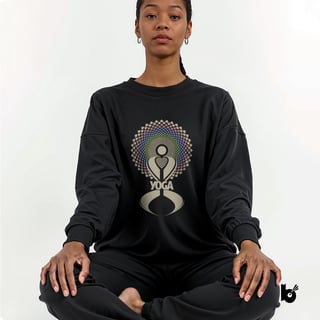 Moletom Blusão Yoga Preto