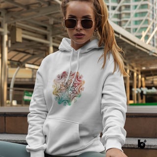 Nome do produto Moletom Canguru Mandala Alvorada Branco