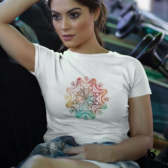 Camiseta Mandala Alvorada Branca
