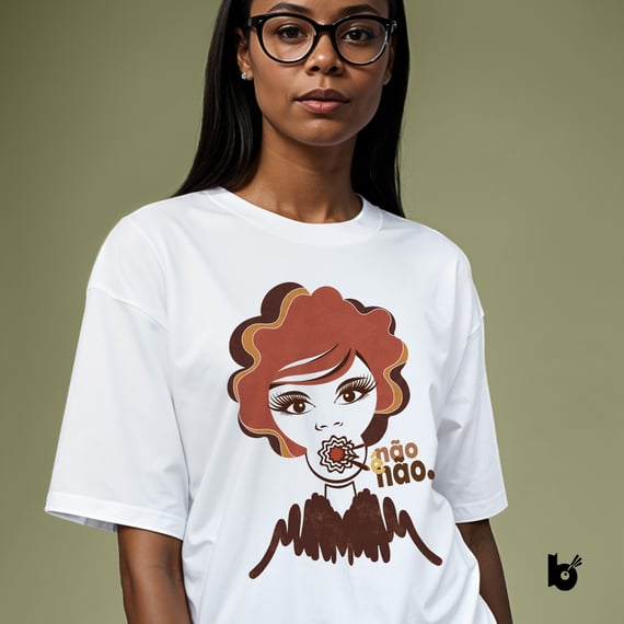 Camiseta Não é Não Branca