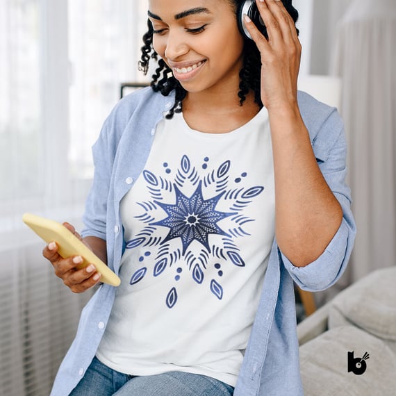 Camiseta Reflexo Estelar Azul