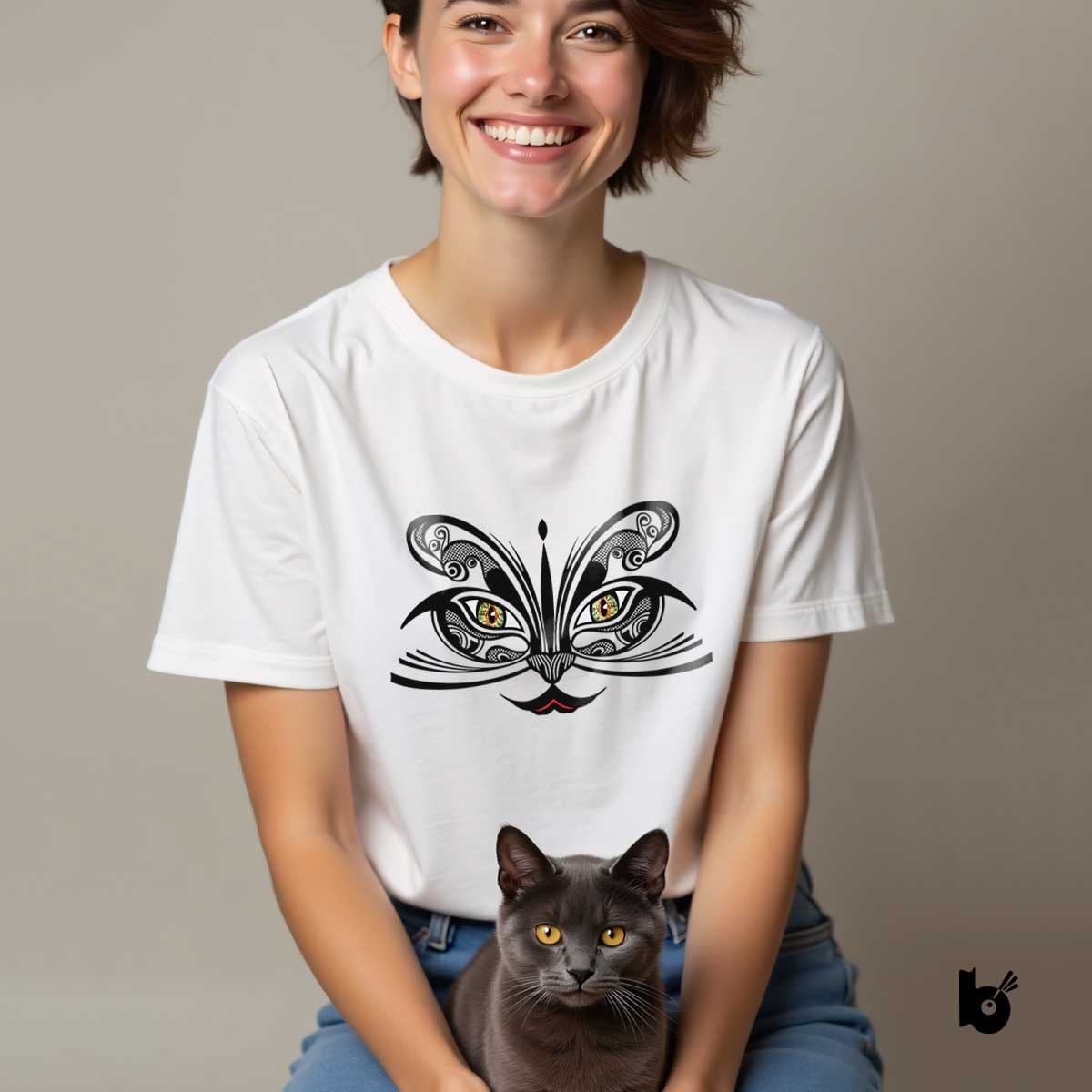 Nome do produto: Camiseta Gato Preto