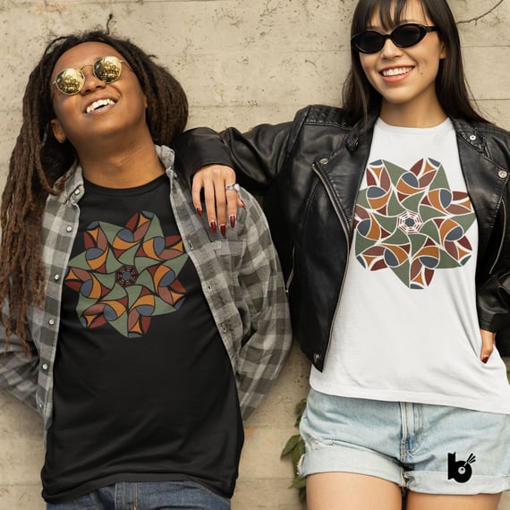 Camiseta Mandala Estrela Vibrante